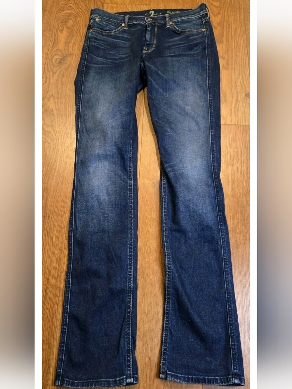 7 For All Mankind Women's Straight Leg Dark Wash Denim Jeans Size 29